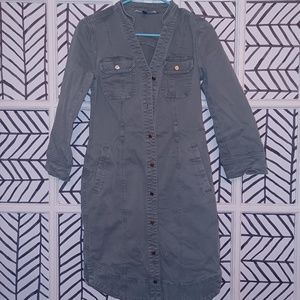 White House Black Market button up cargo dress